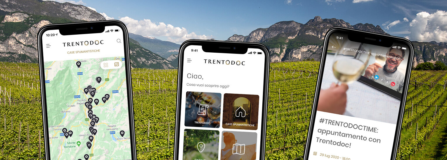 Trentodoc: in un’App tutto il mondo delle bollicine di montagna